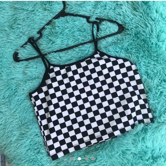 Pepsi checkered crop top retro Sz M - Picture 2 of 4